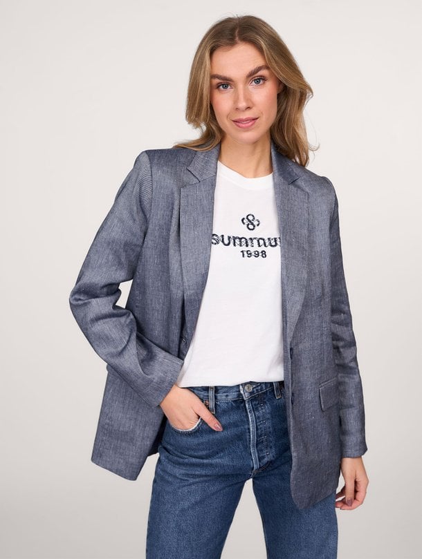 Ontdek de Katoenen logo T-shirt van Summum in de kleur off-white bij Orangebag. Op werkdagen voor 21:45 besteld, morgen in huis.