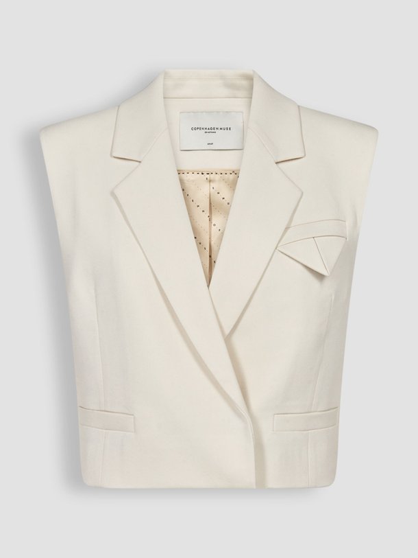 Ontdek de Tailor viscosemix gilet van Copenhagen Muse in de kleur ecru bij Orangebag. Op werkdagen voor 21:45 besteld, morgen in huis.