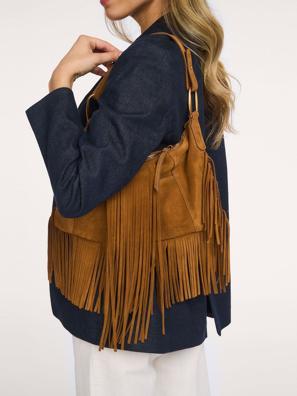 Ontdek de Suède schoudertas van Vanessa Bruno in de kleur Cognac bij Orangebag. Op werkdagen voor 21:45 besteld, morgen in huis.