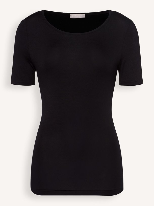 Ontdek de Soft Touch Modalmix T-shirt van Hanro in de kleur zwart bij Orangebag. Op werkdagen voor 21:45 besteld, morgen in huis.