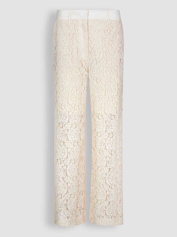 Ontdek de Sheila katoenmix kanten broek van Lollys Laundry in de kleur crème bij Orangebag. Op werkdagen voor 21:45 besteld, morgen in huis.