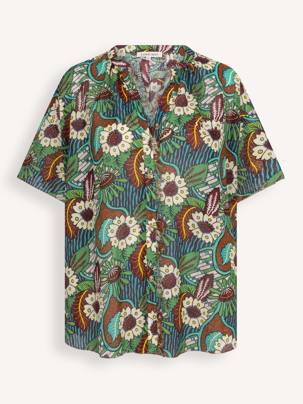 Ontdek de Mila katoenen blouse met dessin van Love Stories in de kleur bruin bij Orangebag. Op werkdagen voor 21:45 besteld, morgen in huis.