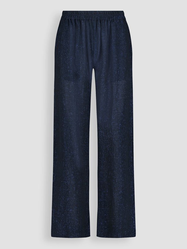 Ontdek de Amie katoen/viscosemix broek met lurex van By-Bar in de kleur donkerblauw bij Orangebag. Op werkdagen voor 21:45 besteld, morgen in huis.