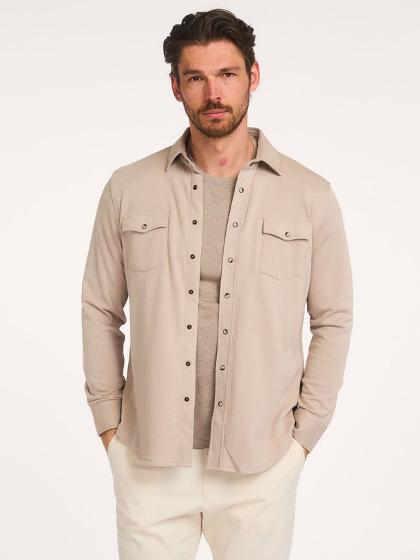 Ontdek de Katoenmix overshirt van Profuomo in de kleur Beige bij Orangebag. Op werkdagen voor 21:45 besteld, morgen in huis.