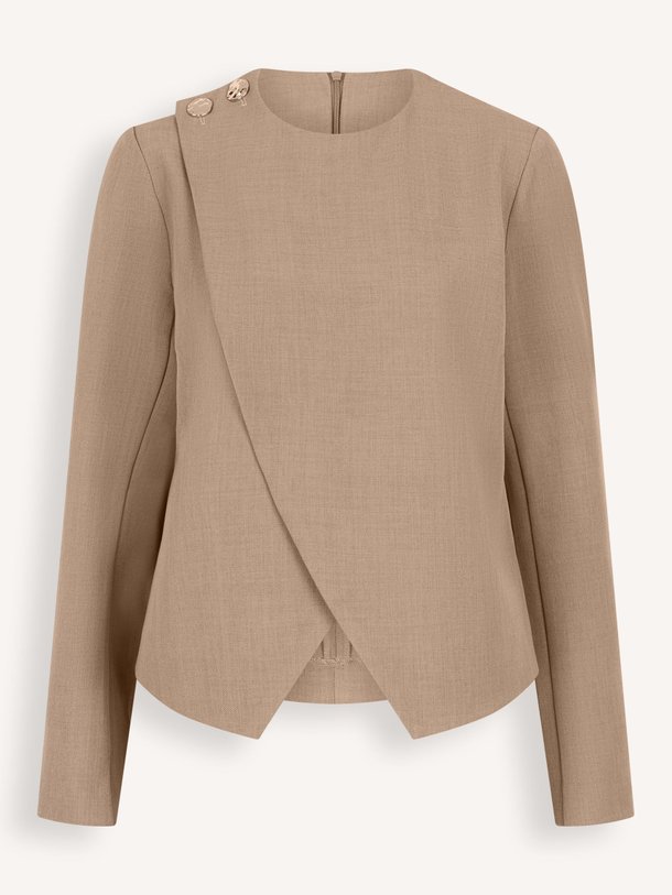 Ontdek de Gillian geweven overslag top van Dante 6 in de kleur Taupe bij Orangebag. Op werkdagen voor 21:45 besteld, morgen in huis.