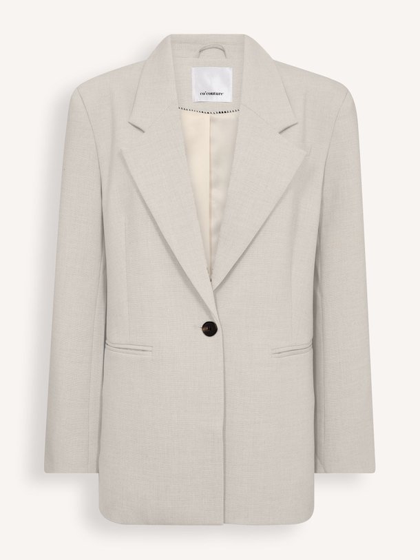 Ontdek de Mava viscosemix blazer van Co'Couture in de kleur Ecru bij Orangebag. Op werkdagen voor 21:45 besteld, morgen in huis.
