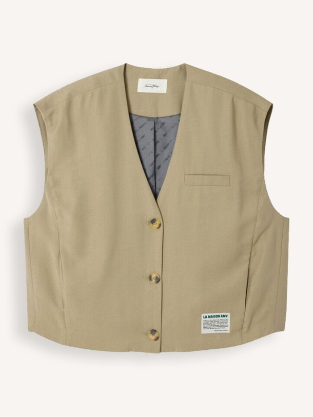 Ontdek de Lanow modalmix gilet van American Vintage in de kleur Lichtbruin bij Orangebag. Op werkdagen voor 21:45 besteld, morgen in huis.