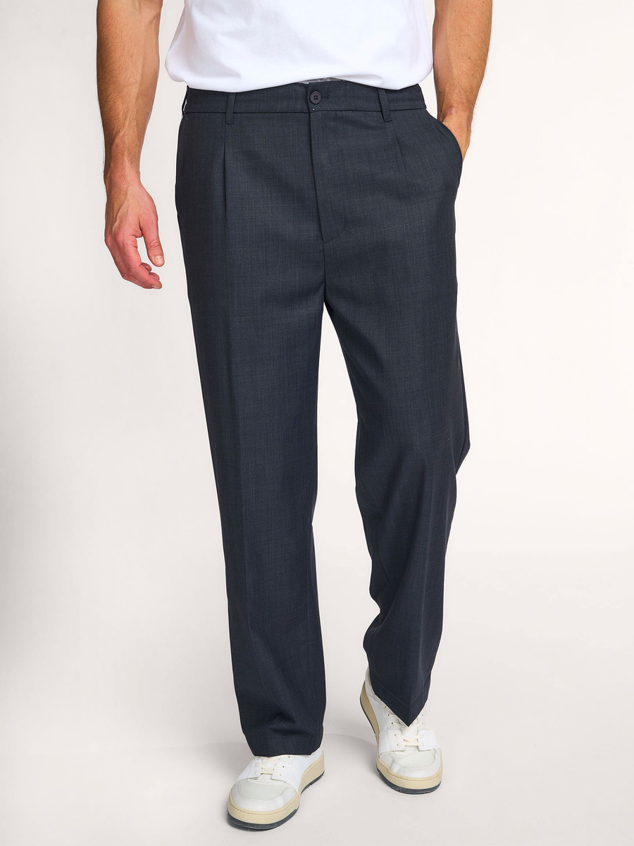 OLAF REGULAR WOOL BLEND PLEATED PANT | Orangebag