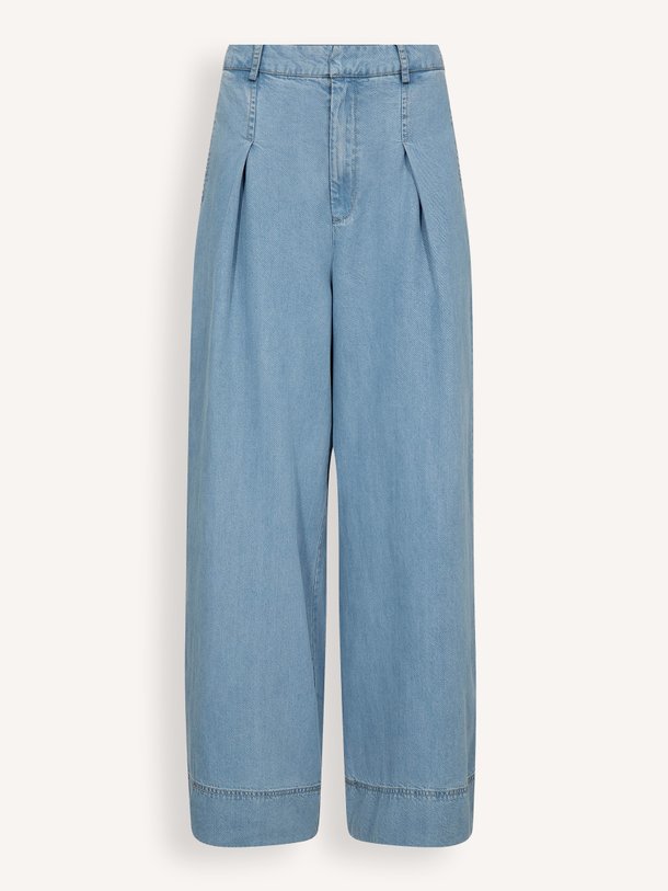 Ontdek de Tilly high waist loose fit non-stretch jeans van Co'Couture in de kleur Blauw bij Orangebag. Op werkdagen voor 21:45 besteld, morgen in huis.