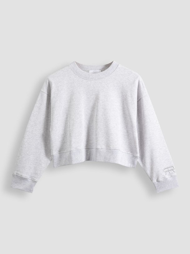 Ontdek de Lini organic cotton gemêleerde cropped sweater van Roseanna in de kleur grijs bij Orangebag. Op werkdagen voor 21:45 besteld, morgen in huis.