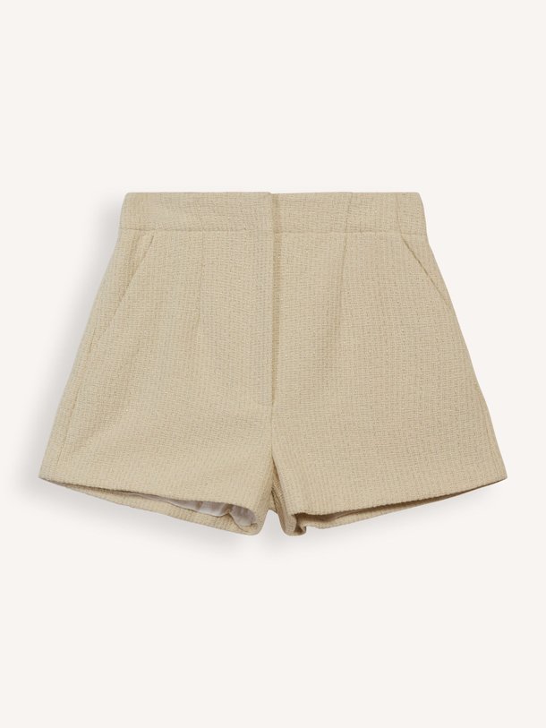 Ontdek de Salma katoenmix short met lurex van Iro in de kleur zand bij Orangebag. Op werkdagen voor 21:45 besteld, morgen in huis.
