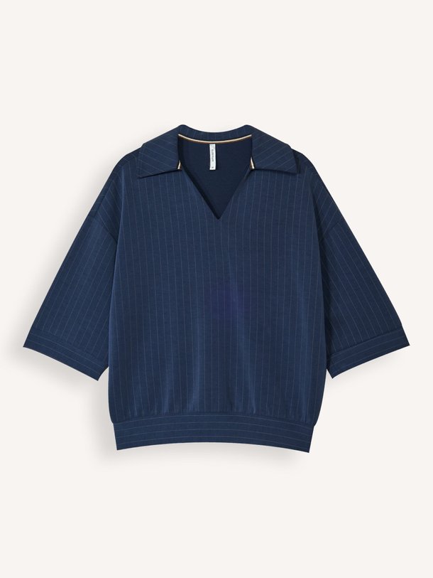 Ontdek de Modalmix gestreepte scuba top van Summum in de kleur Donkerblauw bij Orangebag. Op werkdagen voor 21:45 besteld, morgen in huis.