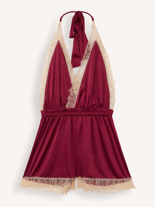 Ontdek de Luna zijdemix jumpsuit met kant van Noblesse Oblige in de kleur bordeauxrood bij Orangebag. Op werkdagen voor 21:45 besteld, morgen in huis.