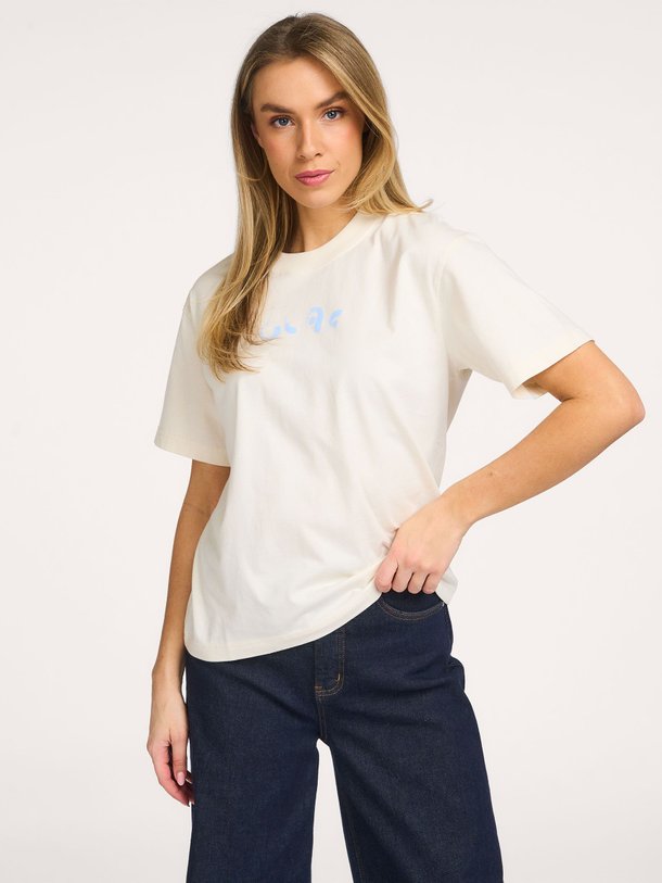 Ontdek de Organic cotton T-shirt met print van OLAF in de kleur Off-white bij Orangebag. Op werkdagen voor 21:45 besteld, morgen in huis.