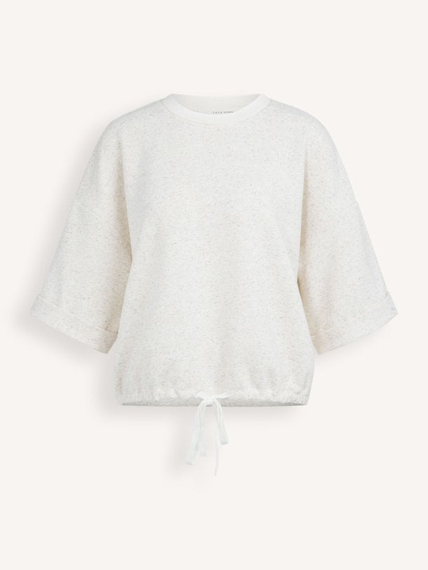 Ontdek de Katoenmix gemêleerde sweater van Yaya in de kleur Off-white bij Orangebag. Op werkdagen voor 21:45 besteld, morgen in huis.