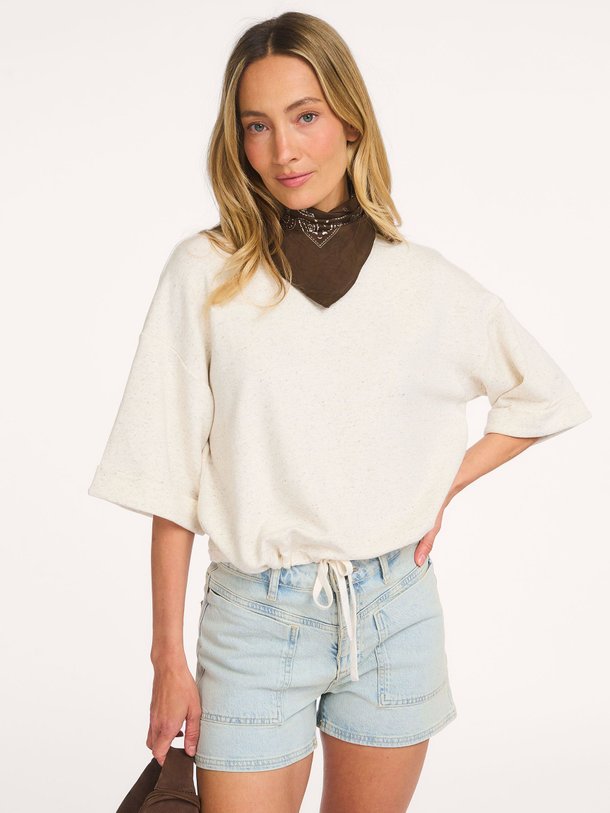 Ontdek de Katoenmix gemêleerde sweater van Yaya in de kleur Off-white bij Orangebag. Op werkdagen voor 21:45 besteld, morgen in huis.