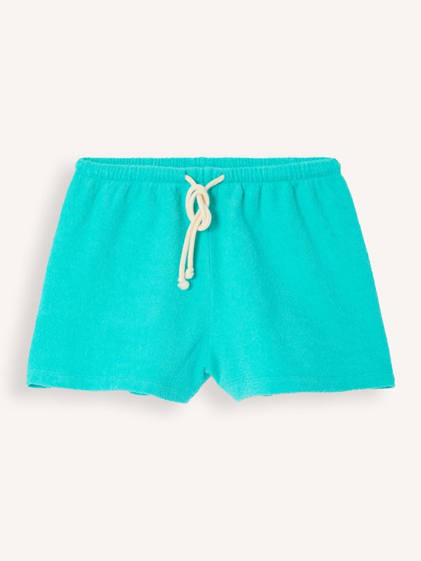 Ontdek de Bobypark organic cotton bouclé short van American Vintage in de kleur Turquoise bij Orangebag. Op werkdagen voor 21:45 besteld, morgen in huis.