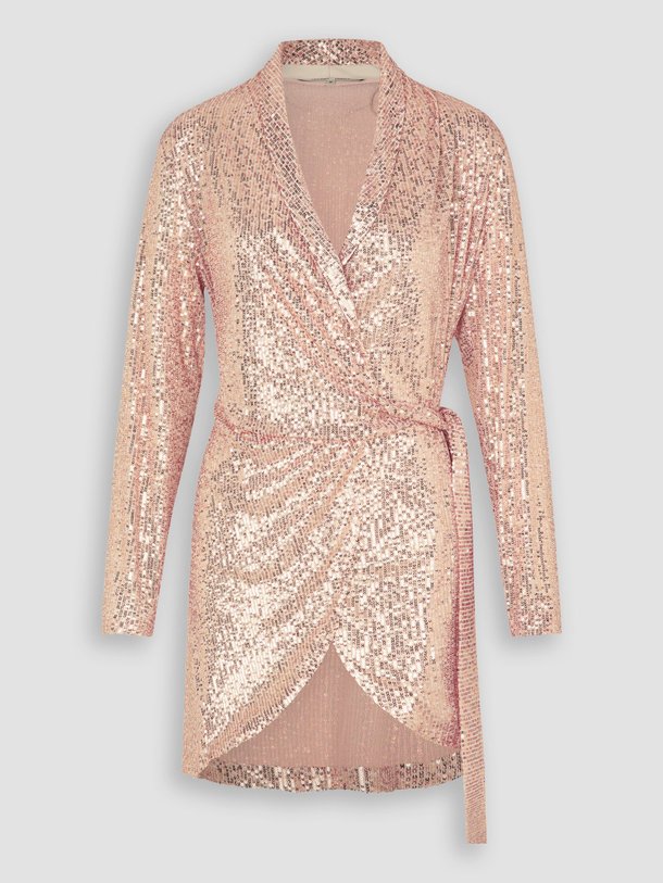 Ontdek de Shine On geweven pailletten overslagjurk van Second Female in de kleur rosé bij Orangebag. Op werkdagen voor 21:45 besteld, morgen in huis.