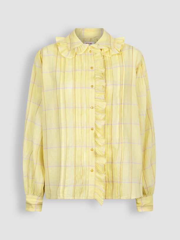 Ontdek de Chamelo katoenen blouse met geruit dessin van Laurence Bras in de kleur geel bij Orangebag. Op werkdagen voor 21:45 besteld, morgen in huis.