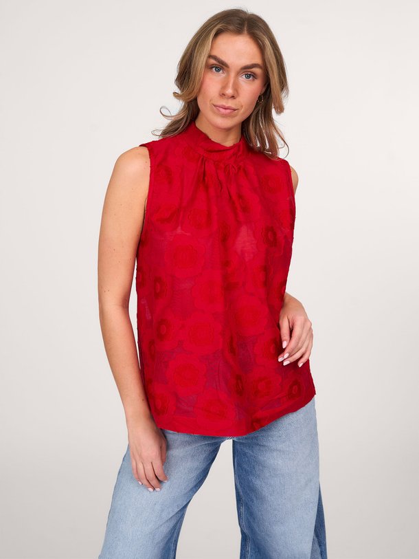Ontdek de Anic katoenmix top van Studio Anneloes in de kleur rood bij Orangebag. Op werkdagen voor 21:45 besteld, morgen in huis.