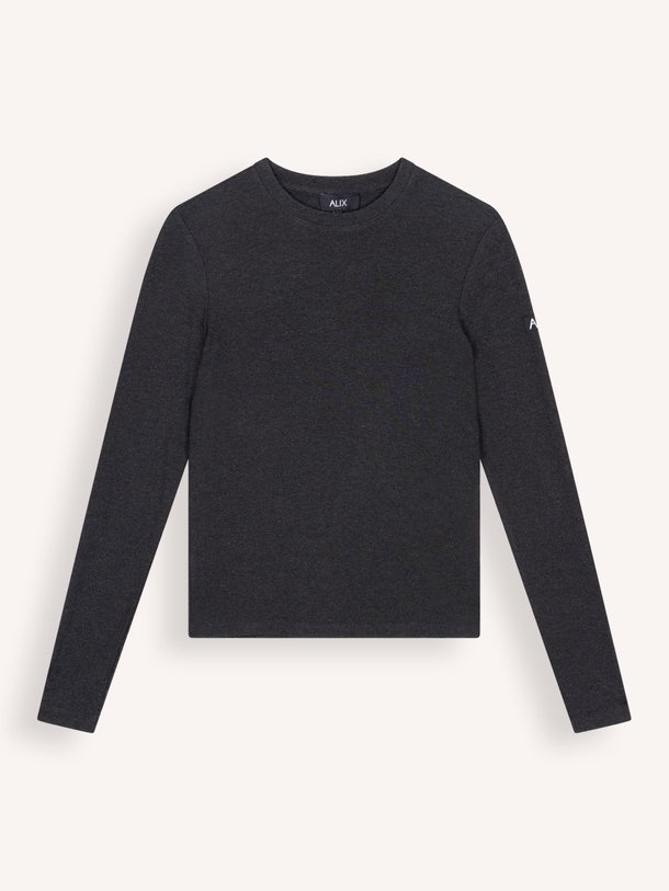 Ontdek de Katoenmix rib longsleeve van Alix The Label in de kleur Antraciet bij Orangebag. Op werkdagen voor 21:45 besteld, morgen in huis.