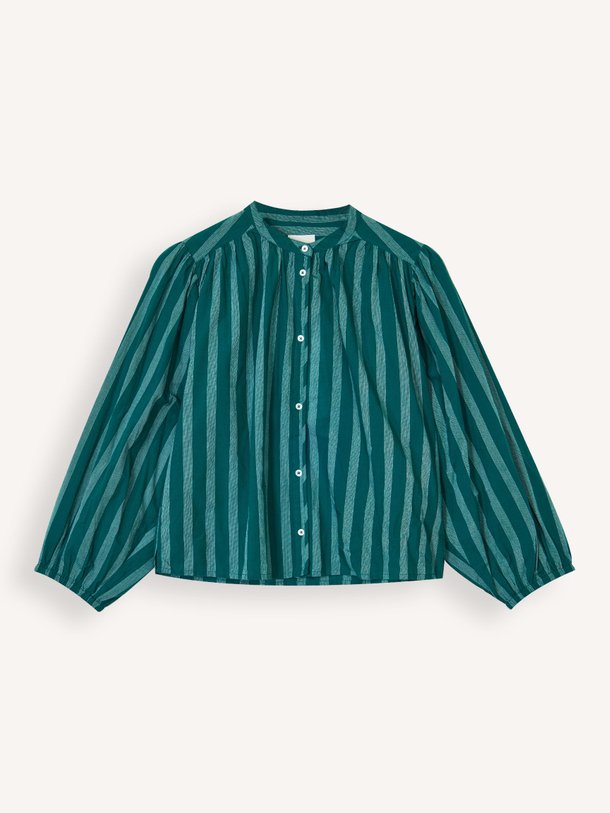 Ontdek de Cherry katoenen geruite blouse van Bellerose in de kleur Groen bij Orangebag. Op werkdagen voor 21:45 besteld, morgen in huis.