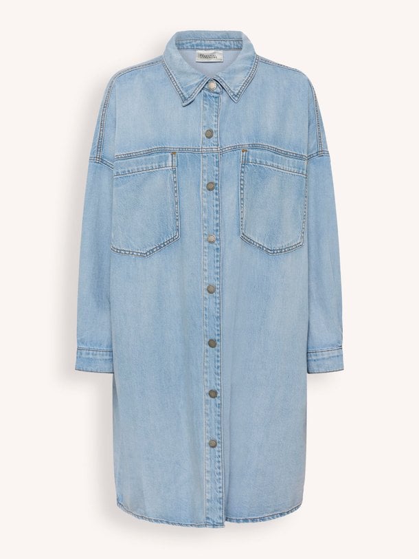 Ontdek de Hilma, denim jurk van My Essential Wardrobe bij Orangebag. Op werkdagen voor 21:45 besteld, morgen in huis.