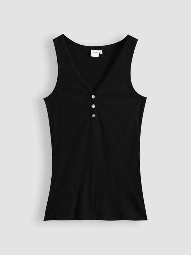 Ontdek de Tilly katoenen rib top van Knit-ted in de kleur zwart bij Orangebag. Op werkdagen voor 21:45 besteld, morgen in huis.