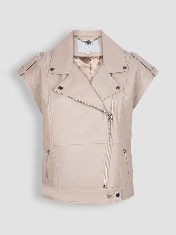 Ontdek de Harley lederen oversized gilet van Dante 6 in de kleur taupe bij Orangebag. Op werkdagen voor 21:45 besteld, morgen in huis.