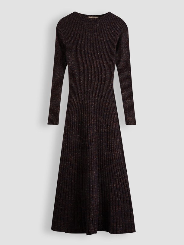 Ontdek de Maniluz wolmix rib jurk met lurex van Sessun in de kleur donkerblauw bij Orangebag. Op werkdagen voor 21:45 besteld, morgen in huis.