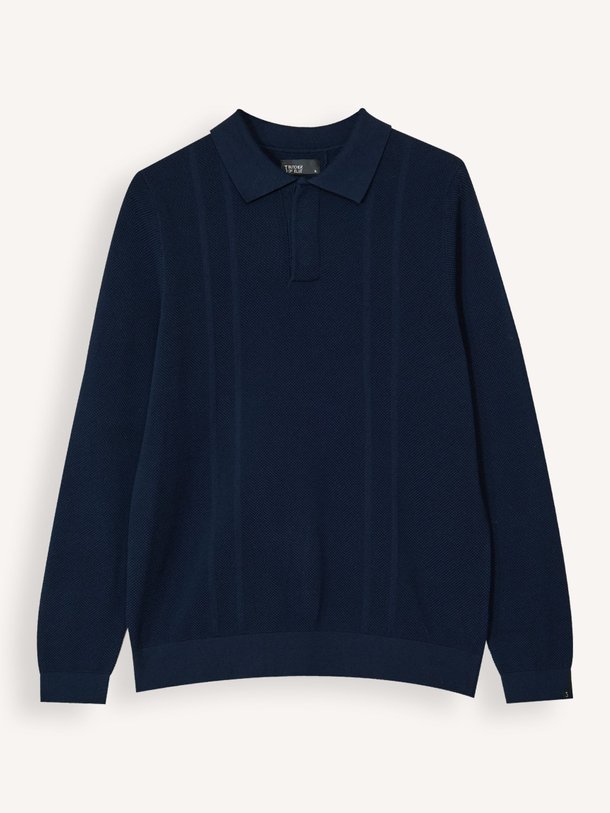 Butcher of Blue Ripley katoenen polo trui - Donkerblauw Ontdek de Ripley katoenen polo trui van Butcher of Blue in de kleur Donkerblauw bij Orangebag. Op werkdagen voor 21:45 besteld, morgen in huis.