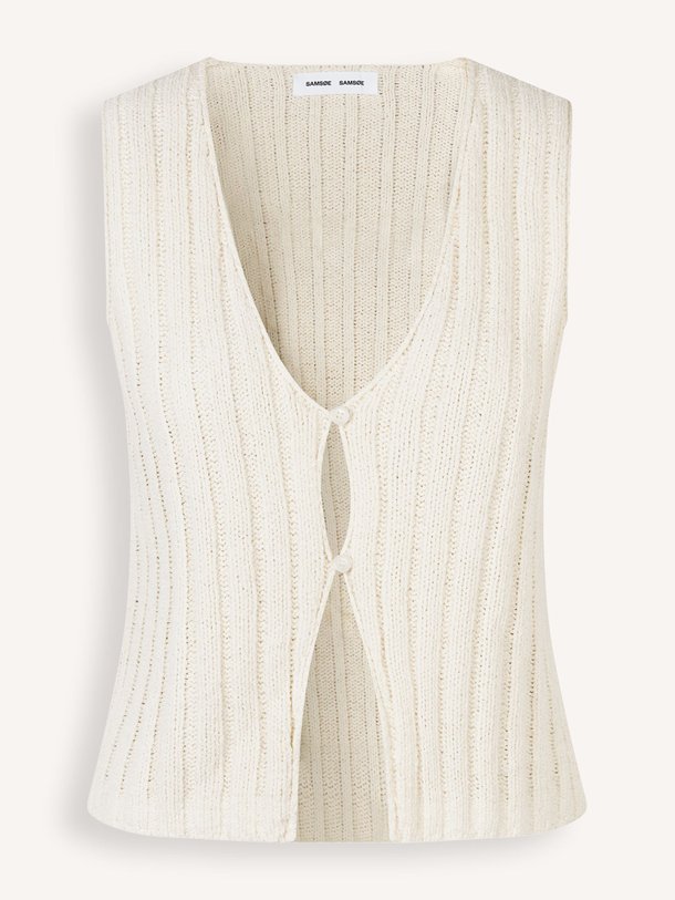 Ontdek de Salou organic cottonmix gilet van Samsoe Samsoe in de kleur ecru bij Orangebag. Op werkdagen voor 21:45 besteld, morgen in huis.