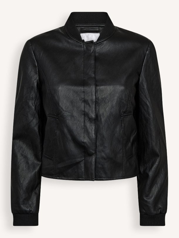 Ontdek de Gitt geweven leatherlook jack van Co'Couture in de kleur Zwart bij Orangebag. Op werkdagen voor 21:45 besteld, morgen in huis.