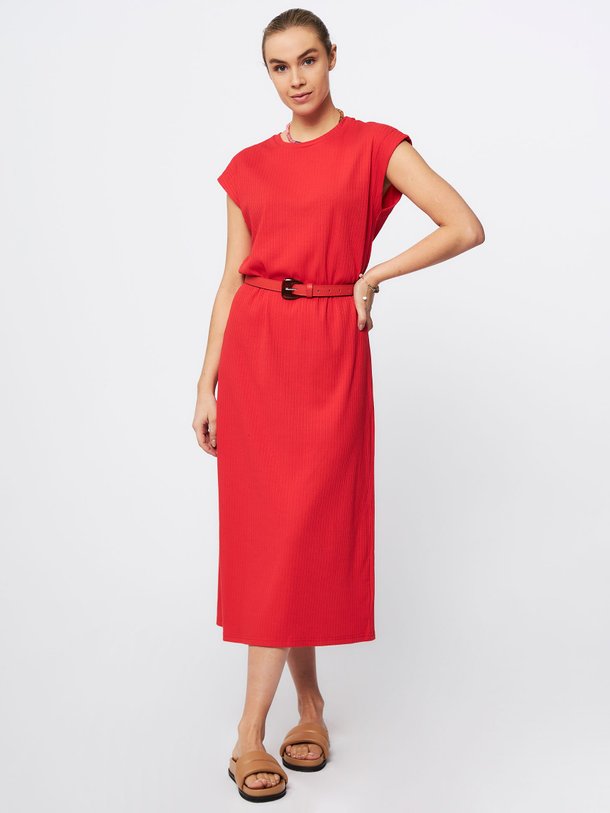 Ontdek de Antonella katoenmix rib maxi jurk van Frnch in de kleur rood bij Orangebag. Op werkdagen voor 21:45 besteld, morgen in huis.