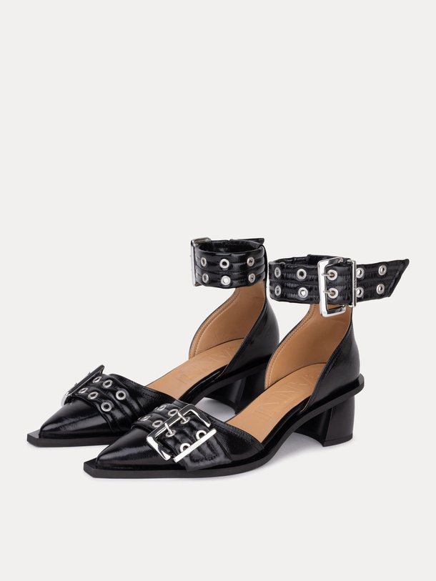 Ontdek de Lak leatherlook pumps van Ganni in de kleur zwart bij Orangebag. Op werkdagen voor 21:45 besteld, morgen in huis.