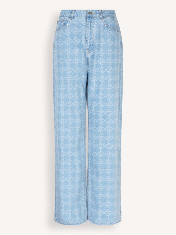 Ontdek de Nuit high waist loose fit jeans met print van Dante 6 in de kleur blauw bij Orangebag. Op werkdagen voor 21:45 besteld, morgen in huis.