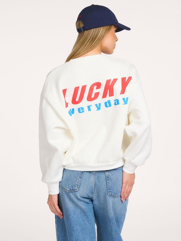Ontdek de Bibi katoenen sweater met print van By-Bar in de kleur Off-white bij Orangebag. Op werkdagen voor 21:45 besteld, morgen in huis.