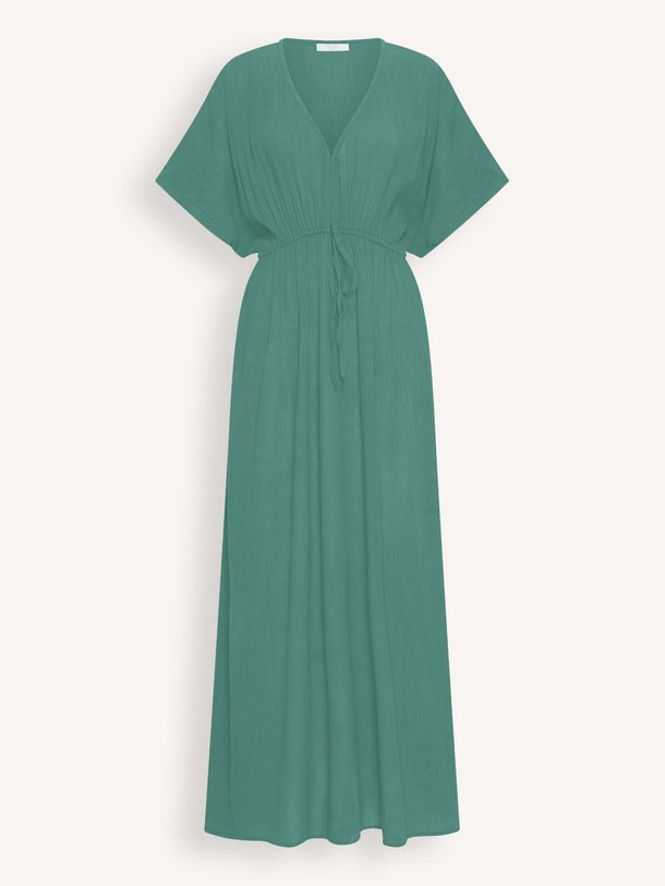 Ontdek de Katoen/viscosemix maxi jurk van By-Bar in de kleur Groen bij Orangebag. Op werkdagen voor 21:45 besteld, morgen in huis.