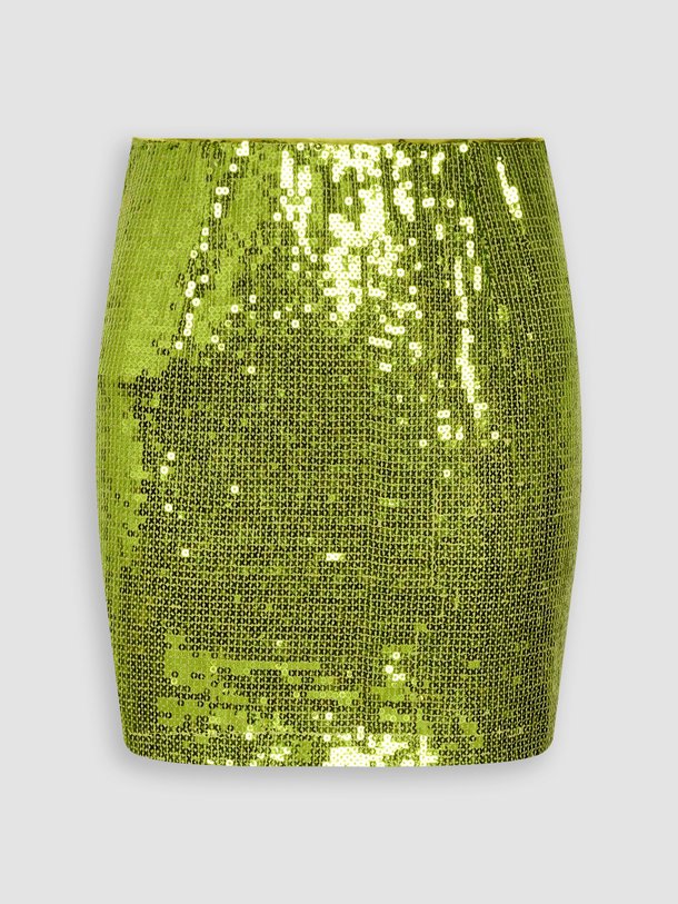 Ontdek de Tulla geweven pailletten rok van Gestuz in de kleur groen bij Orangebag. Op werkdagen voor 21:45 besteld, morgen in huis.