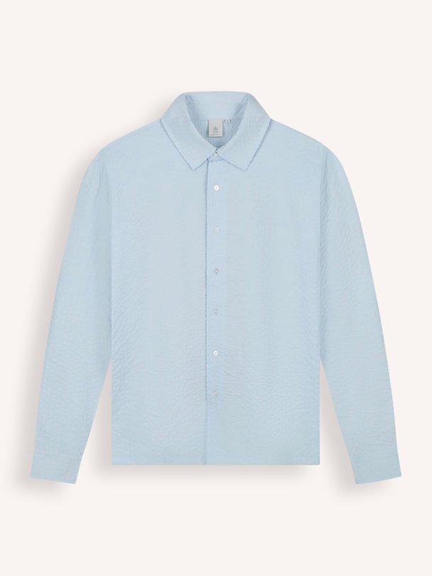 Ontdek de Fleur katoenmix gestreept seersucker overhemd van Law of the Sea in de kleur Blauw bij Orangebag. Op werkdagen voor 21:45 besteld, morgen in huis.