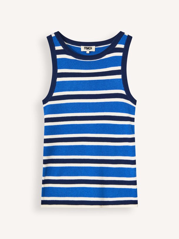 Ontdek de Ceruleen merino wolmix tanktop van Frnch in de kleur Blauw bij Orangebag. Op werkdagen voor 21:45 besteld, morgen in huis.