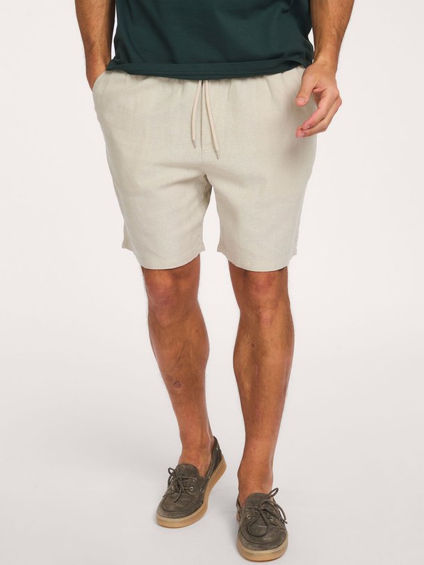 Ontdek de Linnen/katoenmix short van Les Deux in de kleur Zand bij Orangebag. Op werkdagen voor 21:45 besteld, morgen in huis.