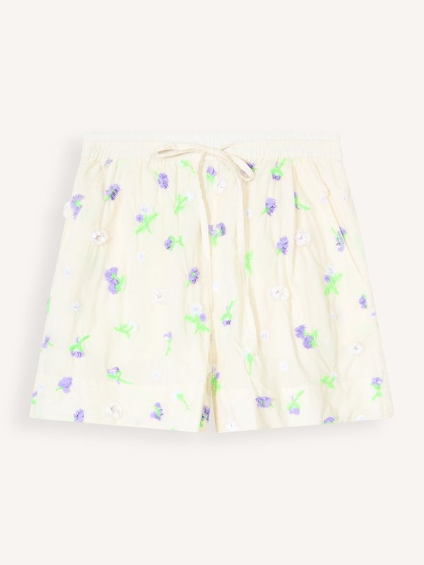 Ontdek de Jelena katoenen short met kralen en pailletten van Essentiel Antwerp in de kleur Off-white bij Orangebag. Op werkdagen voor 21:45 besteld, morgen in huis.
