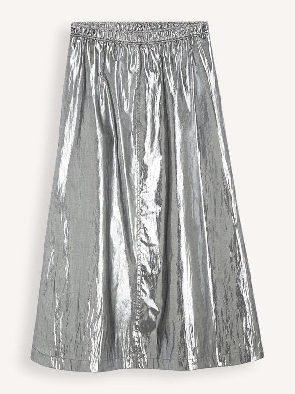Ontdek de Katoenmix metallic rok van Summum in de kleur Zilverkleur bij Orangebag. Op werkdagen voor 21:45 besteld, morgen in huis.