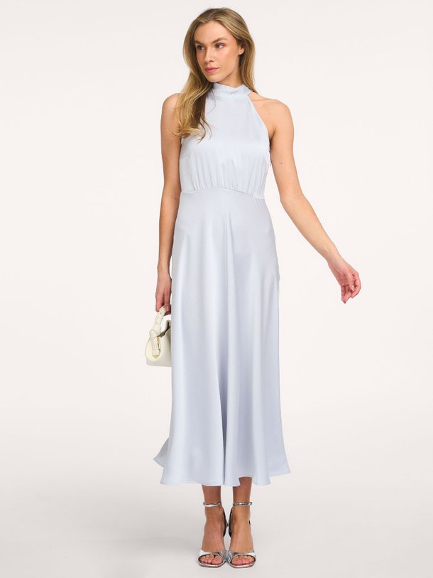 Ontdek de Rheo geweven jurk van Samsoe Samsoe in de kleur Lichtblauw bij Orangebag. Op werkdagen voor 21:45 besteld, morgen in huis.