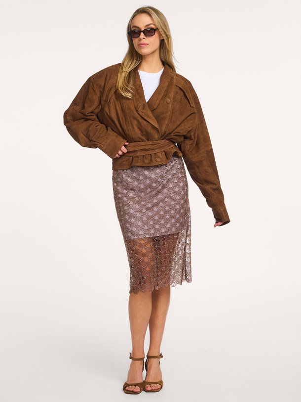 Ontdek de Mulani geweven rok met kralen van Rotate Birger Christensen in de kleur Taupe bij Orangebag. Op werkdagen voor 21:45 besteld, morgen in huis.