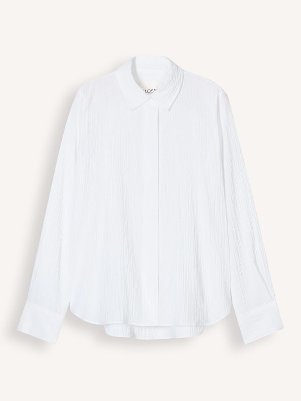 Ontdek de Viscosemix blouse met structuur van Closed in de kleur off-white bij Orangebag. Op werkdagen voor 21:45 besteld, morgen in huis.