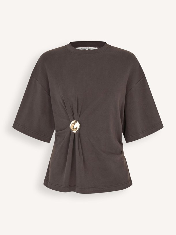 Ontdek de Enora katoenmix top van Second Female in de kleur Donkerbruin bij Orangebag. Op werkdagen voor 21:45 besteld, morgen in huis.