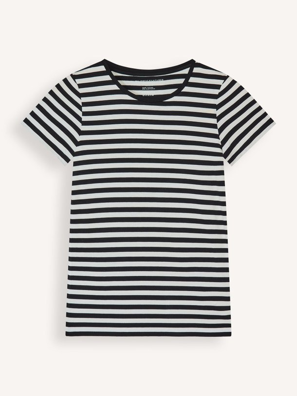 Ontdek de M451 Viscosemix gestreept T-shirt van Majestic Filatures in de kleur zwart bij Orangebag. Op werkdagen voor 21:45 besteld, morgen in huis.