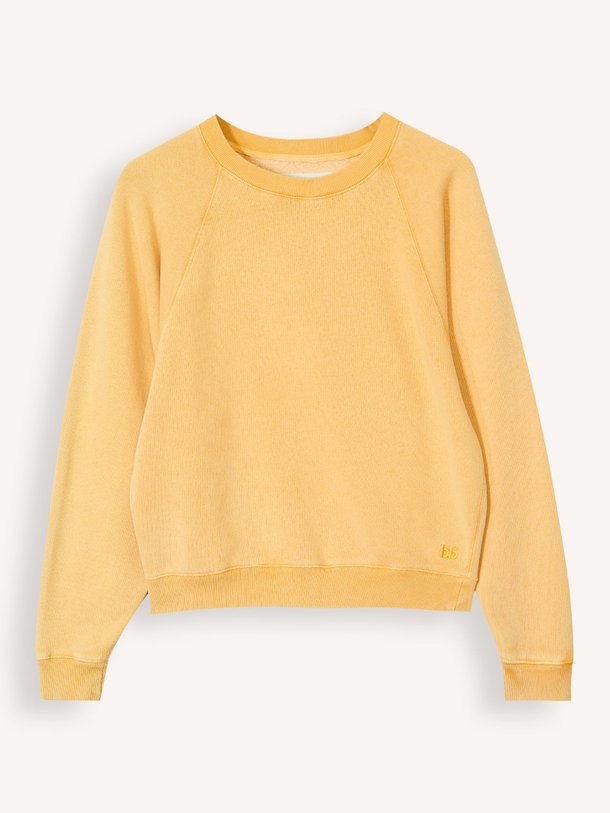 Ontdek de Fella katoenen sweater van Bellerose in de kleur Geel bij Orangebag. Op werkdagen voor 21:45 besteld, morgen in huis.
